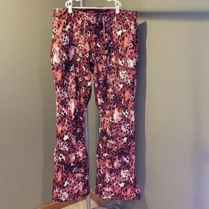 Roxy Pink Leopard Print Ski Pants